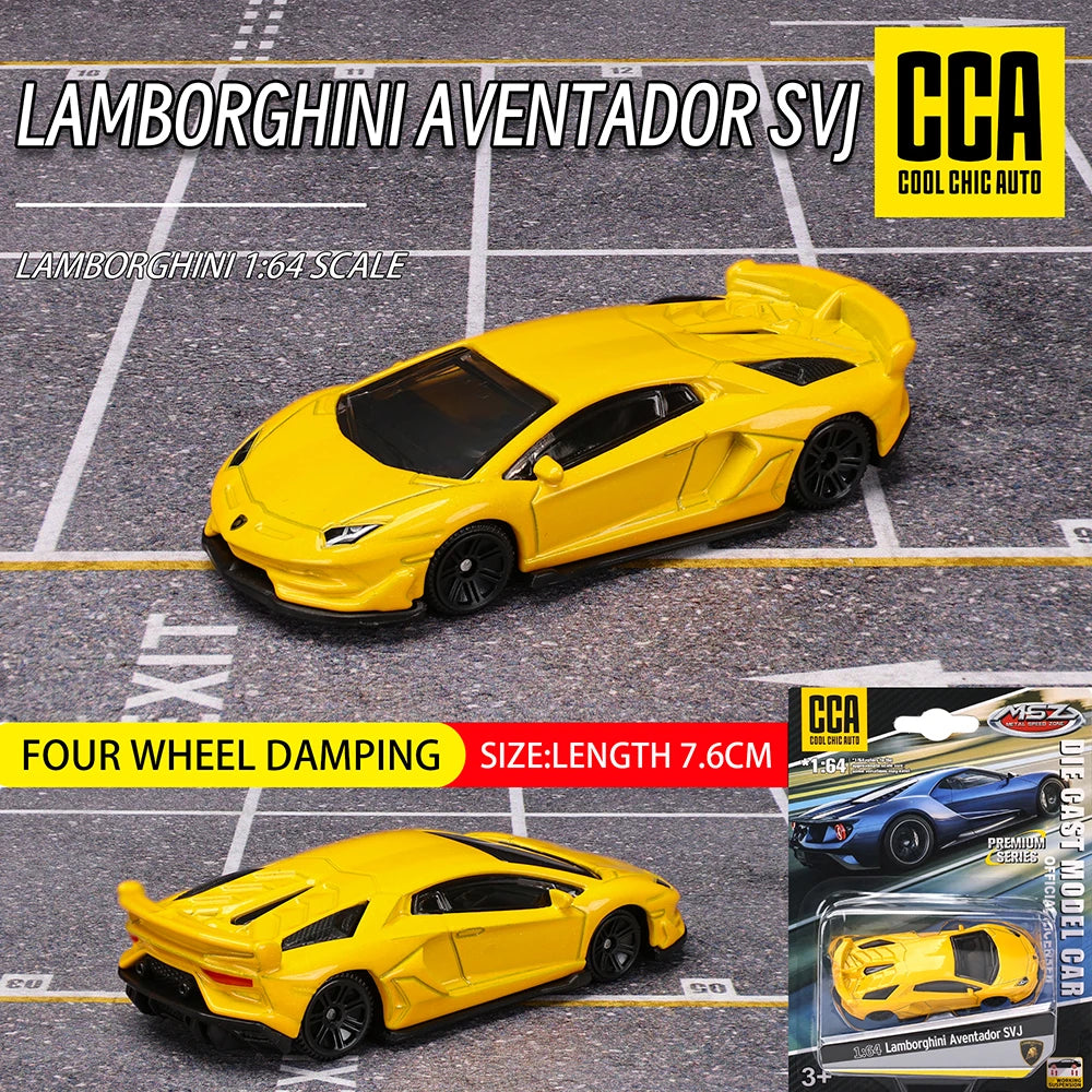 CCA1:64 Lamborghini STO Exquisite Suspension Model Classic Car Static Model Alloy Die Casting Collection Gift Toys