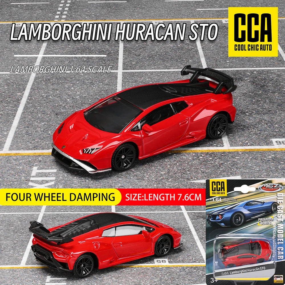 CCA1:64 Lamborghini STO Exquisite Suspension Model Classic Car Static Model Alloy Die Casting Collection Gift Toys