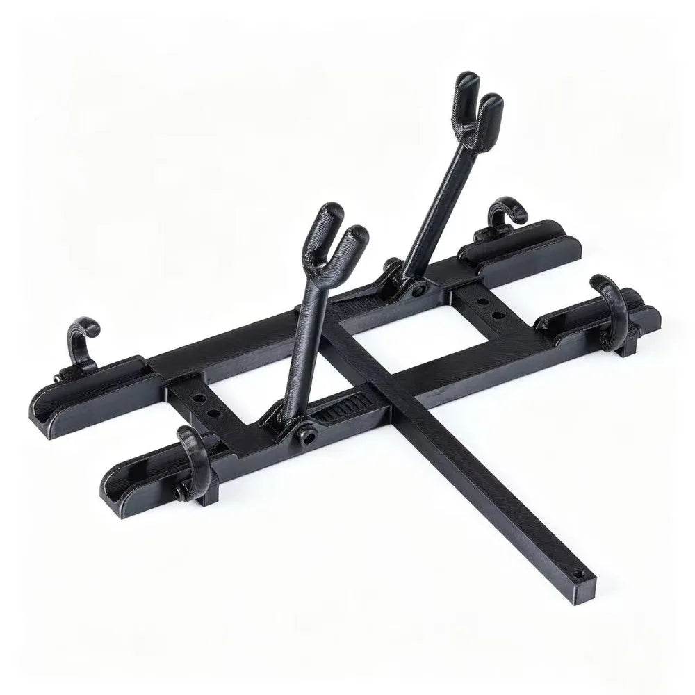 1/10 RC Simulation Bike Rack Mini Scale Bicycle Rear Rack Double Bike Mount Decorative for 1/8 1/10 RC Crawler TRX4 FCX10 SCX10