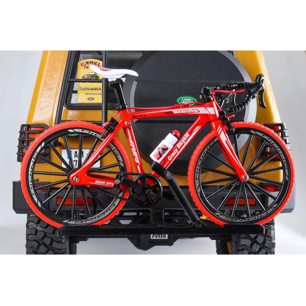 1/10 RC Simulation Bike Rack Mini Scale Bicycle Rear Rack Double Bike Mount Decorative for 1/8 1/10 RC Crawler TRX4 FCX10 SCX10